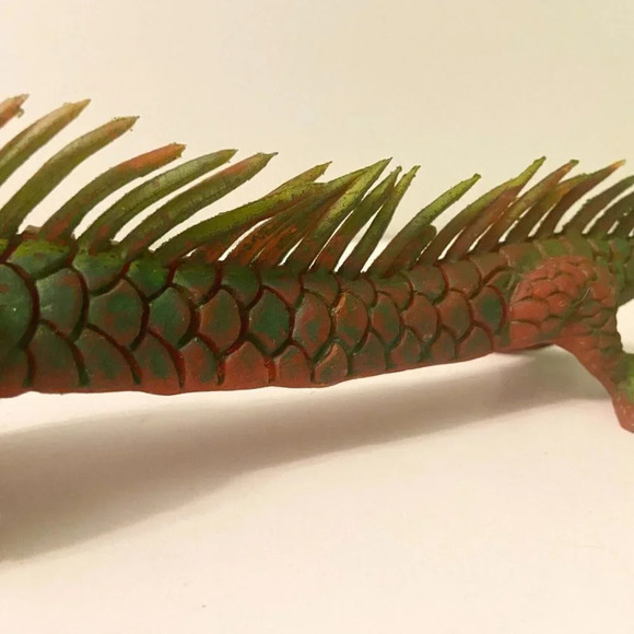 Vintage Rubber Dragon Jiggler Hong Kong 12 Inch Rubbery Toy Figure Broken Tail - Picture 4 of 16